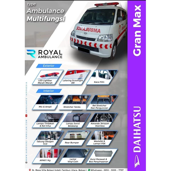 MODIFIKASI AMBULANCE GRAND MAX TYPE MULTIFUNGSI -  Karoseri Ambulance