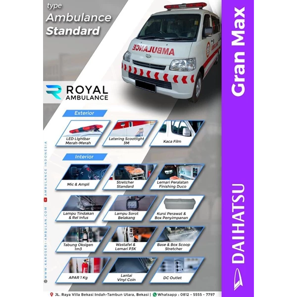 MODIFIKASI AMBULANCE GRAND MAX TYPE STANDRT - Karoseri Ambulance