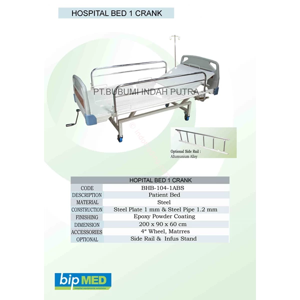 Hospital Bed 1 Crank ABS